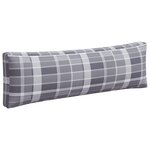 vidaXL Coussins de palette 3 Pièces carreaux gris tissu
