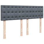 vidaXL Sommier à lattes de lit et matelas Gris foncé 140x190cm Velours