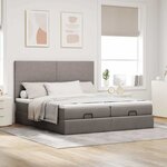 VidaXL Cadre de lit ottoman avec matelas taupe 160x200 cm tissu