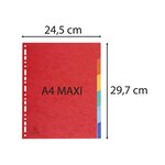 Intercalaires carte lustrée 400g 6 positions - A4 maxi Couleurs assorties x 25 EXACOMPTA