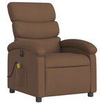 vidaXL Fauteuil inclinable de massage électrique marron tissu
