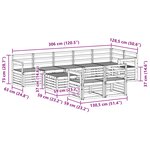 vidaXL Ensemble de canapés d'extérieur 9 pc Naturel Polyester