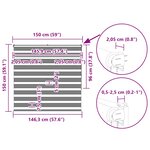 vidaXL Store zèbre blanc 150x150 cm largeur du tissu 145 9cm polyester