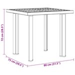 vidaXL Table de jardin Anthracite 80x75x72 cm Plastique