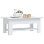 vidaXL Table basse blanc 102x55x42 cm bois d'ingénierie