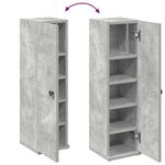 vidaXL Meuble de salle de bain avec porte-rouleau gris béton
