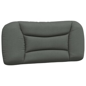 vidaXL Coussin de tête de lit Hvar gris foncé 80 cm tissu