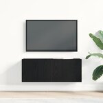 vidaXL Meubles TV Chêne noir 80 x 30 x 30 cm Bois d'ingénierie