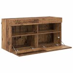 vidaXL Meuble TV mural Bois Ancien 80 x 30 x 40 cm Bois d'ingénierie