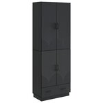 vidaXL Ensemble de Meubles 2 Pièces Noir Bois d'ingénierie