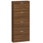 vidaXL Armoire à chaussures Chêne marron 59x17x150cm Bois d'ingénierie