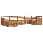 vidaXL Ensemble de canapés d'extérieur 6 pc Naturel