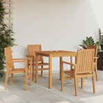 vidaXL Ensemble à manger de jardin 5Pièces Bois de teck massif