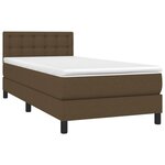 vidaXL Sommier à lattes de lit et matelas et LED Marron foncé 80x200cm