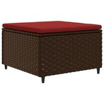 vidaXL Salon de jardin 6 Pièces avec coussins Marron Résine tressée