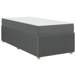 vidaXL Cadre de lit avec matelas Gris foncé 80 x 200 cm tissu