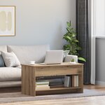 vidaXL Table basse chêne artisanal 102 x 50 x 52.5 cm