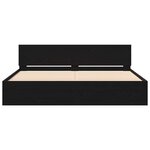 vidaXL Cadre de lit Chêne noir 203 x 185 x 70 cm Bois d'ingénierie