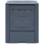 vidaXL Bac à compost de jardin Gris 60x60x73 cm 260 L
