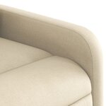 vidaXL Fauteuil inclinable Crème Tissu
