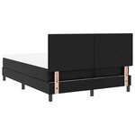 vidaXL Lit Box Spring avec matelas - Noir  140 x 200 cm  cuir synthétique