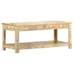 vidaXL Table basse peinte à main 110x50x45 cm Bois de manguier massif