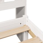 vidaXL Lit bibliothèque sans matelas blanc 140x190 cm bois pin massif
