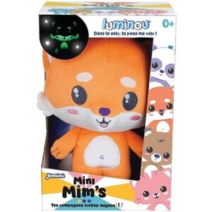 Peluche lumineuse naturelle Luminou renard mini mim's - Fonctionne sans pile - 15 cm