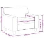 vidaXL Fauteuil Noir 60 cm Similicuir