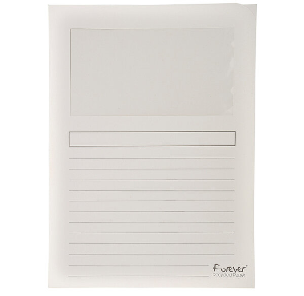 Paquet 100 chemises à fenêtre FOREVER Blanc EXACOMPTA