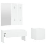 vidaXL Ensemble de meubles de couloir Blanc Bois d'ingénierie