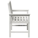 vidaXL Banc de jardin Blanc 120 cm HDPE