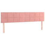 vidaXL Têtes de lit 2 Pièces Rose 80x5x78/88 cm Velours