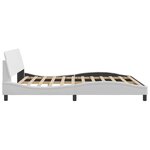 vidaXL Cadre de lit Dover blanc 180x200 cm similicuir