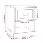 vidaXL Table de chevet sonoma gris 39x39x47 5 cm bois d'ingénierie