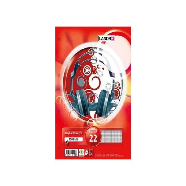 Pqt de 100 Feuillets mobiles PRO TERRA 70g A4 Quadrillé perforé LANDRÉ