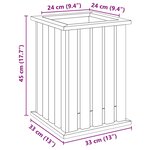 vidaXL Jardinière Marron 33 x 33 x 45 cm Pin imprégné