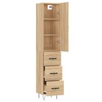 vidaXL Buffet haut Chêne sonoma 34 5x34x180 cm Bois d'ingénierie