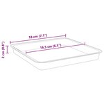 vidaXL Plateau carré à fleurs 6 pc Rouge brique 18 x 18 x 2 cm