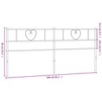 vidaXL Tête de lit de remplacement métal blanc 200 cm