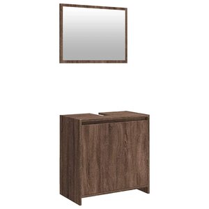 vidaXL Ensemble de meubles de salle de bain 2 Pièces Chêne marron