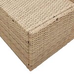 vidaXL Canapé de jardin 2 places avec coussins beige en poly rotin