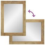vidaXL Miroir salle de bain marron 50x70x2 5 cm bois de manguier