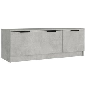 vidaXL Meuble TV Gris béton 102x35x36 5 cm Bois d'ingénierie