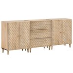 vidaXL Armoires latérales 3 Pièces 60x33x75 cm bois massif de manguier