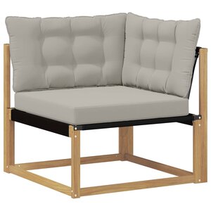 vidaXL Canapé d'angle extérieur Bois d'Acacia Massif Blanc