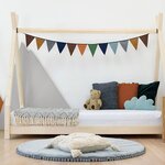 Lit tipi enfant NAKANA 120 x 190 vert sauge