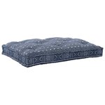 vidaXL Coussin de canapé sur palette Impression indigo tissu