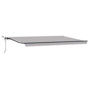 vidaXL Auvent Rétractable with Gris clair 500 × 350 cm tissu