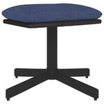 vidaXL Repose-pied Bleu 60x60x36 cm Tissu et similicuir
